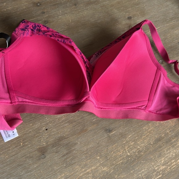 Addition Elle Deesee Lingerie Wireless T-Shirt Bra Size 44C Fuschia - Picture 11 of 13